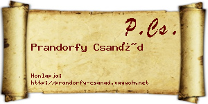 Prandorfy Csanád névjegykártya